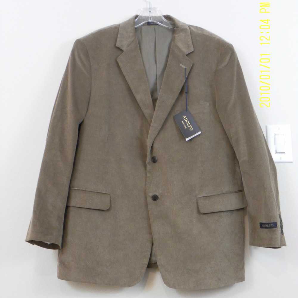 NWT Men's Adolfo Blue Label Corduroy Jacket